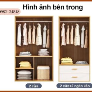 Tủ quần áo được làm bằng gỗ nguyên khối