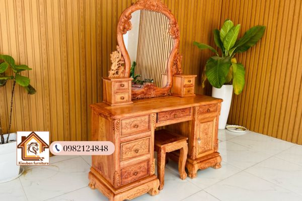 mẫu bàn trang điểm gỗ sồi đẹp