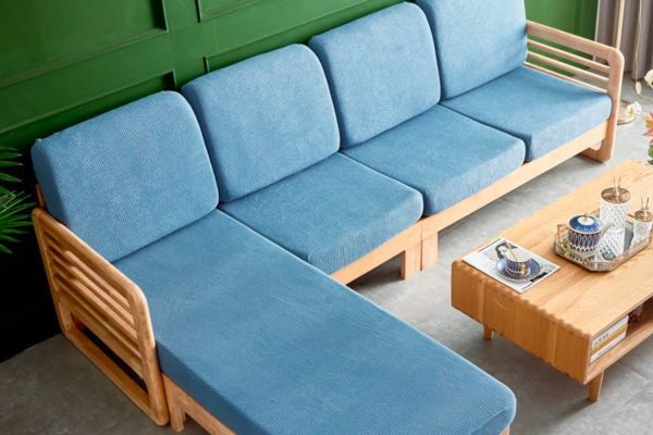 Bàn ghế Sofa gỗ phòng khách nhỏ 